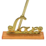 HULIANFU Wedding Reception Party Silver Guest Book Signing Pen w/ Love Sign Pen Stand Table Decor