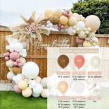 HULIANFU Rose Apricot Balloon Garland Arch Kit Wedding Birthday Party Decoration Kids Confetti Latex Balloons Baby Shower Decor Baloon