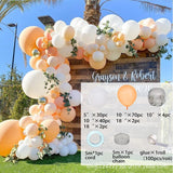 HULIANFU Macaron Orange Balloon Arch Garland Kit Happy Birthday Balloon Decoration Baby Shower Party Wedding Valentine Party Supplies
