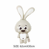 HULIANFU Jungle Cartoon Animal Balloon Rabbit Fox Penguin Hippo Tiger Crocodile Aluminum Foil Balloon Zoo Party Children  Toy