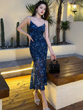 Hulianfu Sexy Lace Evening Maxi Dresses for Women Party Floral Strap Backless Bandage Bodycon Dress Club Beach Robe Femme Summer