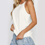 Hulianfu Women Tank And Camis Ladies Halter Neck Top Summer Sexy O Neck Sleeveless Tops Vest Female OL T-shirts Women Pulovers
