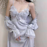 hulianfu French Women Nightwear Vintage Nightgown Retro Fairy Palace Nightdress Lace New Court Princess Lounge Sleepwear Gowns