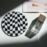 HULIANFU Nordic Ins Coffee Shop Simple Chessboard Lattice Acrylic Coaster Model Room Soft Photo Props Home Decoration