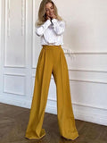 Women's Pants Female Clothing Streetwear Women High Waist Drape Premium Loose Wide Leg Pants Fashionable Temperament Wild