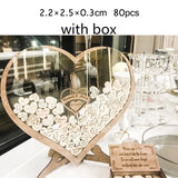 HULIANFU Wedding Guest Book Alternative - Wedding Decor-Drop Heart Guestbook