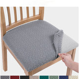 HULIANFU Removable Dining Chair Seat Cover Jacquard Dining Chair Covers Stretch Seat Cushion Slipcover for Dining Room Kitchen Chairs