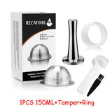 HULIANFU Wholesale Set Stainless Steel Reusable Capsule Compatible with Nespresso Vertuo Vertuoline Coffee Filter
