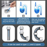 HULIANFU Kitchen Sink Sewer Cleaning Agent Remove Oil Pollution Washbasin Toilet Bathtub Pipe Cleaning Sticks Household Cleaning Products