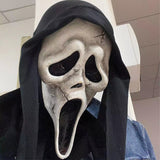 HULIANFU Scream Latex Mask Horror Movie Scary Mens Face Evil Halloween Party Cosplay Costume Props