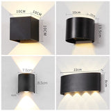HULIANFU Led Wall Lamp Interior Wall Light IP65 Waterproof Led Lamp Wall Decor For Living Room Bedroom Garden Outdoor Lighting AC86-265