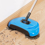 HULIANFU Stainless Steel Sweeping Machine Push Type Hand Push Magic Broom Dustpan Handle Household Cleaning Package Hand Push Sweeper mop
