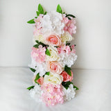 HULIANFU Luxury Wedding Road Cited Flowers Rose Peony Hydrangea Mix DIY Arched Door Flower Row Window T Station Wedding Decoration