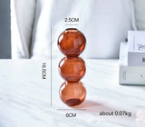 HULIANFU Nordic Creative Glass Bubble Vase Flower Arrangement Spherical Art Flower Ornaments Vases Decoration Home Birthday Gift