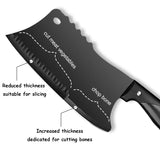 HULIANFU Stainless Steel Butcher Knife Bone Chopping Knife Meat Vegetables Slicing Cleaver High Hardness Kitchen Chef Cutter Tools