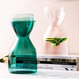 HULIANFU Personality Glass Water Bottle Set with Cup Heat-Resistant Juice Beverage Bottle Flower Tea Jug Creative Home Drinkware Supplier