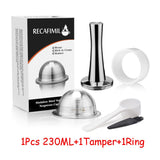 HULIANFU Wholesale Set Stainless Steel Reusable Capsule Compatible with Nespresso Vertuo Vertuoline Coffee Filter