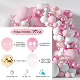 HULIANFU Macaron Balloons Garland Arch Rose Gold Confetti Ballon Wedding Birthday Baloon Birthday Party Decor Kids Baby Shower