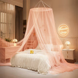 HULIANFU  YanYangTian  New Domed mosquito net pink girl Canopy over the bed foldable Mosquito net door baby crib anti-mosquito