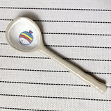 HULIANFU Ins Style Japanese Style Stoneware Small Soup Spoon, Ceramic Spoon, Long Handle Spoon, Household Cute Creative Rice Spoon