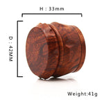 HULIANFU Red Wooden Grain Resin Weed Grinder 4 Layers Machine Herb Grinder 40mm 1.57 inch Tobacco Smoke Crusher Hand Smoking Tools