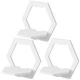 HULIANFU Wall Organizer 1/3Pcs Wall Shelf Punch Free Bedside Wall Display Stand Wall Mounted Flower Pot Holder Tv Backgrou Room Decora
