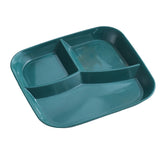 HULIANFU Portion Control Food Dish Home Kitchen For Adults Reusable PP Round Square Dinner Plate Diet Non Slip Dinnerware 3 Compartments