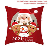 HULIANFU Santa pillowcase Happy New Year 2023 Xmas Gifts  Christmas Decor For Home Merry Christmas Ornament Navidad Natal Xmas Gifts
