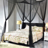 HULIANFU Mosquito Net Sexy For Queen/King Bed Grace Purple Elastic Canopy Home Prevent Insect Four Door Simple Square Black Outdoor Net