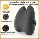 HULIANFU Memory Foam Lumbar Cushion Orthopedic Pillow Office Chair Cushion Support Waist Back Pillow Sets Car Seat Cushion Hips Massager