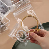 HULIANFU New Anti-oxidation Jewelry Storage Bag Desktop Drawer Organizer Transparent Necklace Bracelet Ring Holder Ziplock Bag Storage