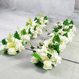HULIANFU Luxury Wedding Road Cited Flowers Rose Peony Hydrangea Mix DIY Arched Door Flower Row Window T Station Wedding Decoration