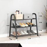 HULIANFU Shoe rack creative light luxury wind dust-proof storage shoe rack dormitory stainless steel