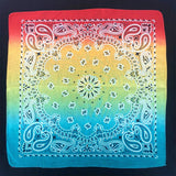 HULIANFU Tie Dye Bandana Cotton Paisley Bandanas Headbands Cowboy Handkerchiefs for Men and Women Colorful Hip-Hop Cycling Outdoor