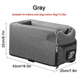 HULIANFU Portable Pet Dog Car Seat Central Control Nonslip Dog Carriers Safe Car Armrest Box Booster Kennel Bed For Small Cat Dog Travel