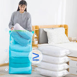 HULIANFU No Need Pump Vacuum Bags Large Plastic Storage Bags for Storing Clothes blankets Compression Empty Bag Covers Travel Accessories