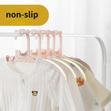 HULIANFU Scalable Children  Hanger Baby Storage Rack Retractable Strap Pant Clip Small Hanger Support Balcony Drying Accessories Suit