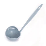 HULIANFU New Soup Spoon Long Handle Kitchen Strainer Solid Color Cooking Colander Kitchen Scoop Plastic Tableware Colander Hot