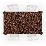 HULIANFU Retro Coffee Pattern Tablecloth Waterproof Dining Table Wedding Decoration Party Rectangular Tablecloth Home Kitchen Manteles