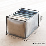 HULIANFU Jeans Compartment Storage Box Closet Clothes Drawer Mesh Separation Box Stacking Pants Drawer Divider Can Washed Home Organizer