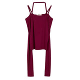 Hulianfu Women Cropped Tee Shirts Lady Long Sleeve Halter Slash Neck Stretchy Crop Tops Girls Slim T Shirts