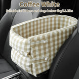 HULIANFU Portable Pet Dog Car Seat Central Control Nonslip Dog Carriers Safe Car Armrest Box Booster Kennel Bed For Small Cat Dog Travel