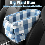 HULIANFU Portable Pet Dog Car Seat Central Control Nonslip Dog Carriers Safe Car Armrest Box Booster Kennel Bed For Small Cat Dog Travel