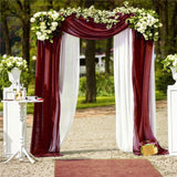 HULIANFU Wedding Arch Chiffon Drapes Photography Background Decorations Wedding Home Garden Party Decor Pendant Wall Decoration 70*550Cm