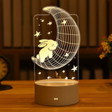 HULIANFU Romantic Love 3D Acrylic Led Lamp for Home Children Night Light Table Lamp Birthday Party Decor Valentine Day Bedside Lamp