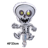 HULIANFU Large 86x165cm Skeleton Man Balloons Halloween Decorations Globos Scary Halloween Skull Ballons Halloween Party Home Decorations