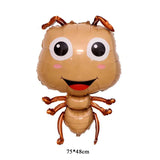 HULIANFU Jungle Cartoon Animal Balloon Rabbit Fox Penguin Hippo Tiger Crocodile Aluminum Foil Balloon Zoo Party Children  Toy