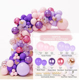 HULIANFU Macaron Pink Balloon Garland Arch Kit Wedding Birthday Party Decoration Kids Globos Rose Gold Confetti Latex Ballon Baby Shower