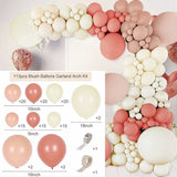 HULIANFU Macaron Pink Balloon Garland Arch Kit Wedding Birthday Party Decoration Kids Globos Rose Gold Confetti Latex Ballon Baby Shower