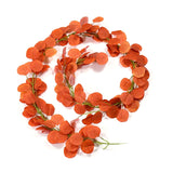 HULIANFU 2023 Green Eucalyptus Leaves Garland Wisteria Artificial Flowers Rattan Fake Plant Silk Leaf Vines For Wedding Birthday Party Decor